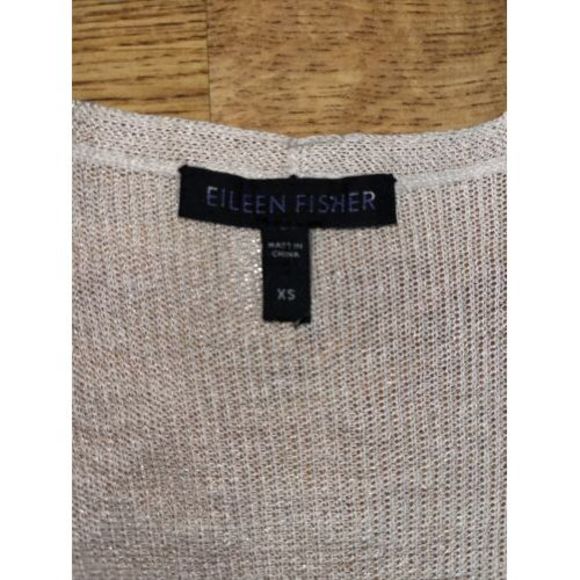 Eileen Fisher Sz XSmall Open Sleeveless Sweater Vest Linen Nylon Open Knit - Picture 2 of 5